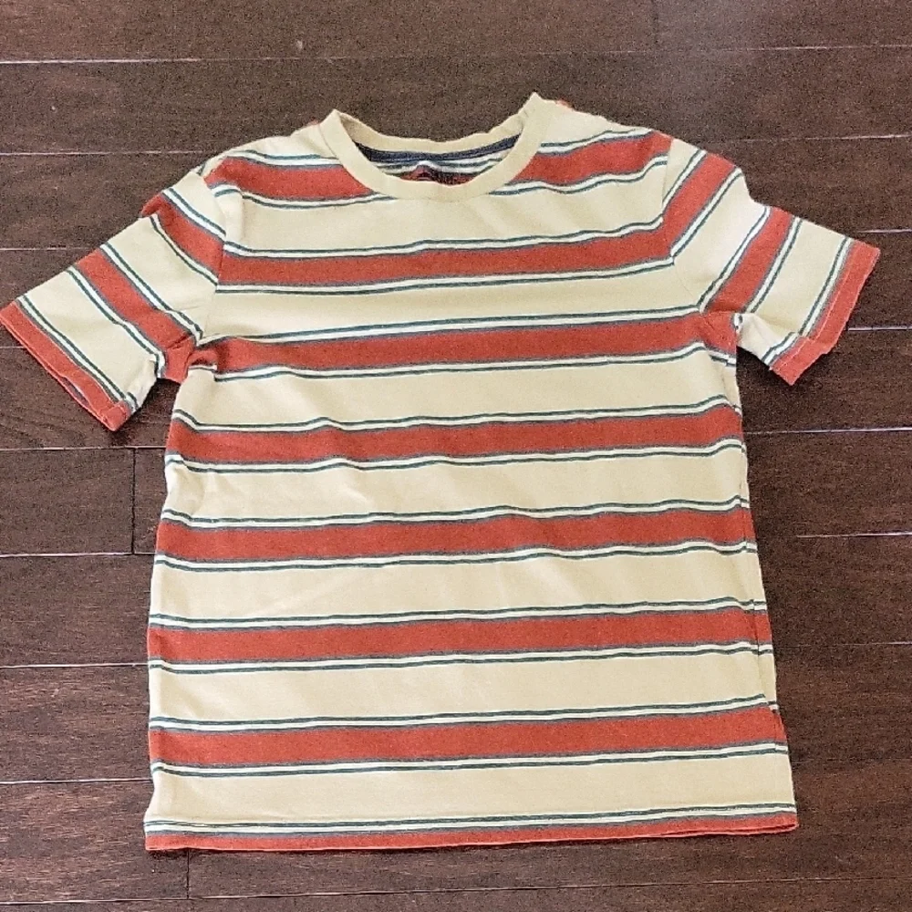 Kids Striped Shirts - Orange and Navy